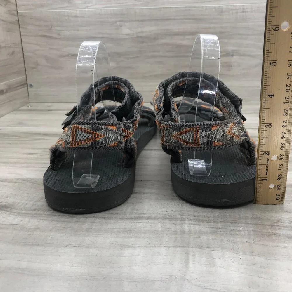 Teva Sandals Mens 13 Original Gray Nylon Webbing Hook and Loop Outdoor Shoes